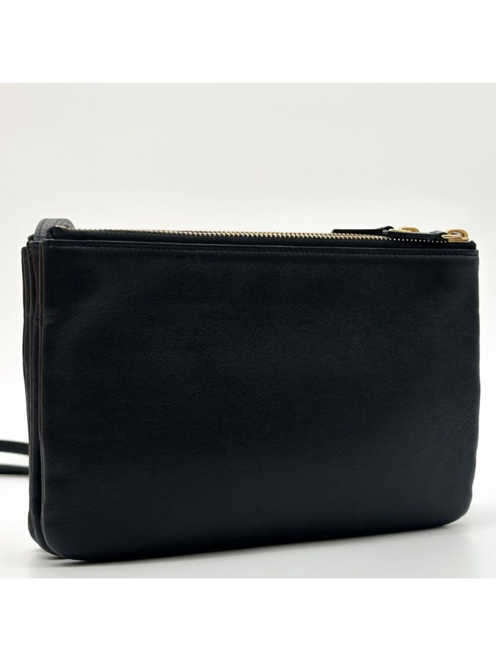 Celine Trio Small Shoulder Bag Pouch Leather Phoebe Philo Era - Picture 3 of 15